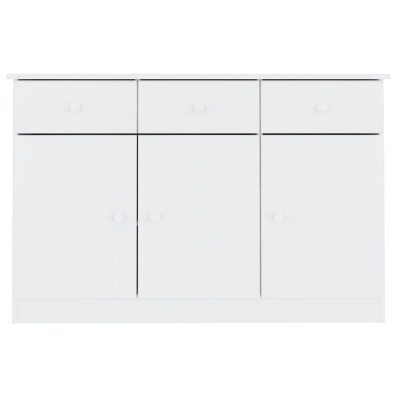 Casa si Gradina - Mobilier - Comode si corpuri - Comode - Servanta ALTA, alb, 112x35x73 cm, lemn masiv de pin - Infinity.ro