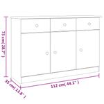 Casa si Gradina - Mobilier - Comode si corpuri - Comode - Servanta ALTA, alb, 112x35x73 cm, lemn masiv de pin - Infinity.ro