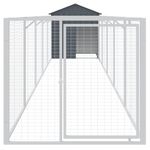 Petshop - Accesorii petshop - Culcusuri si custi - Custi interior si exterior - Cusca caine cu acoperis antracit 117x609x123 cm otel galvanizat - Infinity.ro