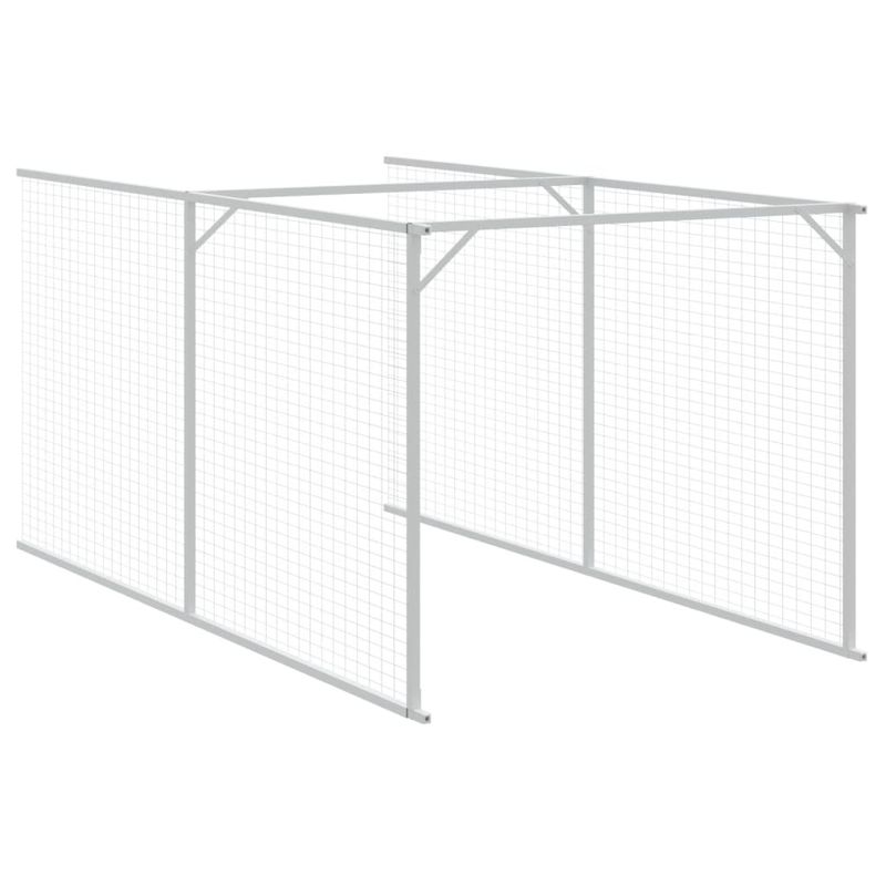 Petshop - Accesorii petshop - Culcusuri si custi - Custi interior si exterior - Cusca caine cu acoperis antracit 117x609x123 cm otel galvanizat - Infinity.ro