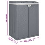 Casa si Gradina - Mobilier - Organizare si depozitare - Cosuri de gunoi - Cos de gunoi cu 2 usi, gri, 65x45x88 cm, PP - Infinity.ro
