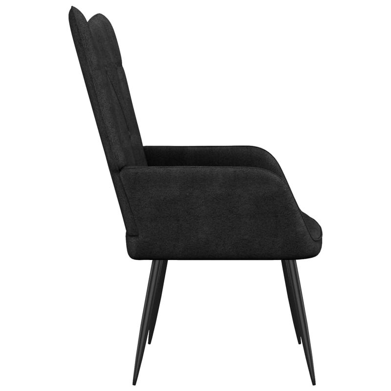 Casa si Gradina - Mobilier - Scaune si fotolii - Fotolii - Fotoliu de relaxare cu taburet, negru, textil - Infinity.ro