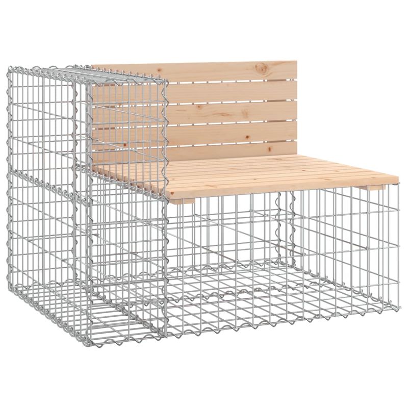 Casa si Gradina - Gradina si terasa - Mobilier exterior - Bancute de gradina - Banca de gradina, design gabion, 184x71x65,5 cm, lemn masiv pin - Infinity.ro