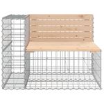 Casa si Gradina - Gradina si terasa - Mobilier exterior - Bancute de gradina - Banca de gradina, design gabion, 184x71x65,5 cm, lemn masiv pin - Infinity.ro