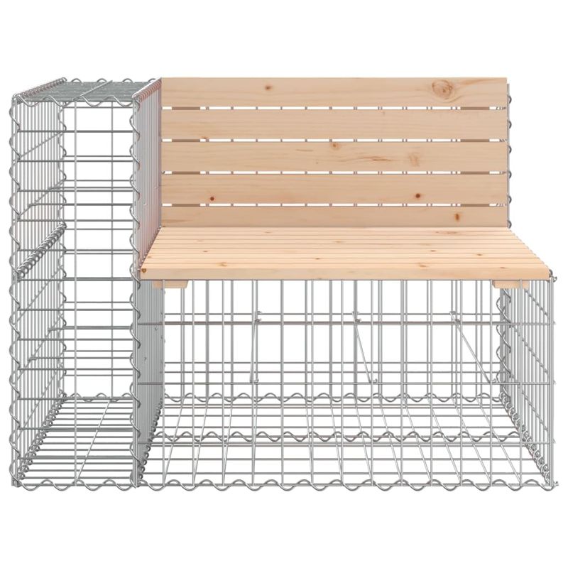 Casa si Gradina - Gradina si terasa - Mobilier exterior - Bancute de gradina - Banca de gradina, design gabion, 184x71x65,5 cm, lemn masiv pin - Infinity.ro
