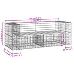 Casa si Gradina - Gradina si terasa - Mobilier exterior - Bancute de gradina - Banca de gradina, design gabion, 184x71x65,5 cm, lemn masiv pin - Infinity.ro