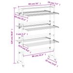 Casa si Gradina - Mobilier - Organizare si depozitare - Umerase si valeti - Uscator de rufe cu roti, 89x64x129 cm, aluminiu - Infinity.ro