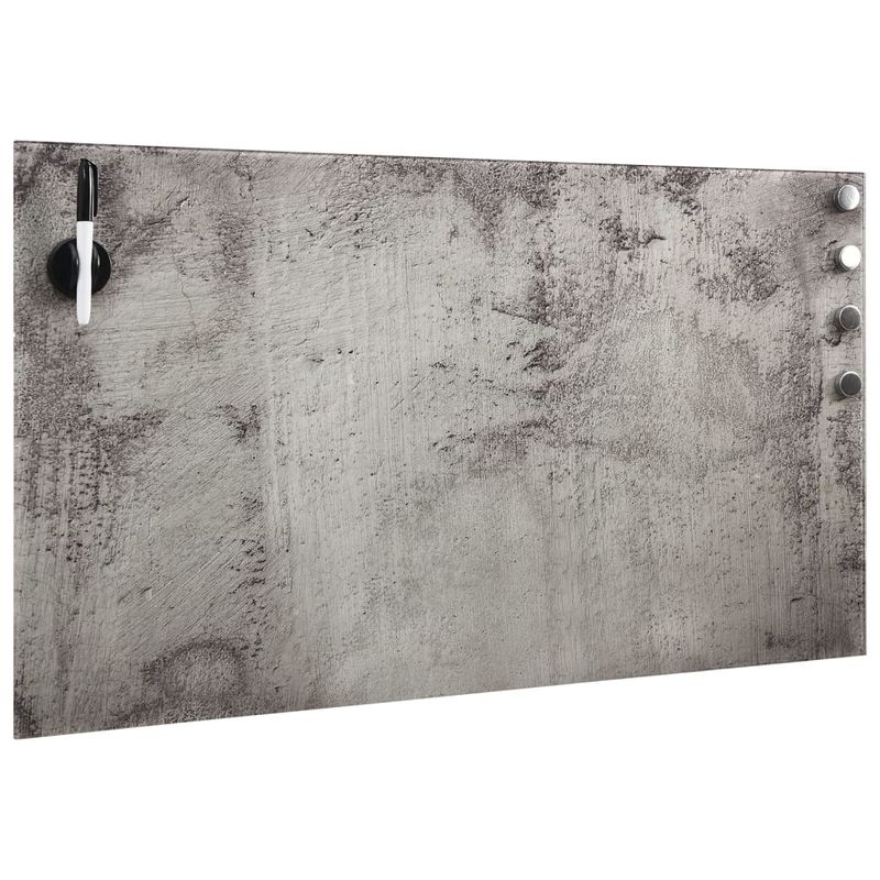 Carti si Birotica - Birotica - Accesorii de birou - Table si clipboard-uri - Tabla magnetica de perete, 100x60 cm, sticla, beton - Infinity.ro