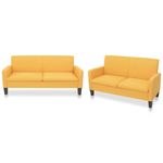 Casa si Gradina - Mobilier - Seturi de mobilier - Seturi living - Set de canapele, 2 piese, galben, material textil - Infinity.ro
