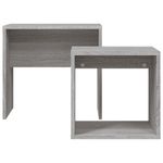 Casa si Gradina - Mobilier - Mese si birouri - Masute de cafea - Mese suprapuse de cafea, 2 buc, sonoma gri, lemn prelucrat - Infinity.ro
