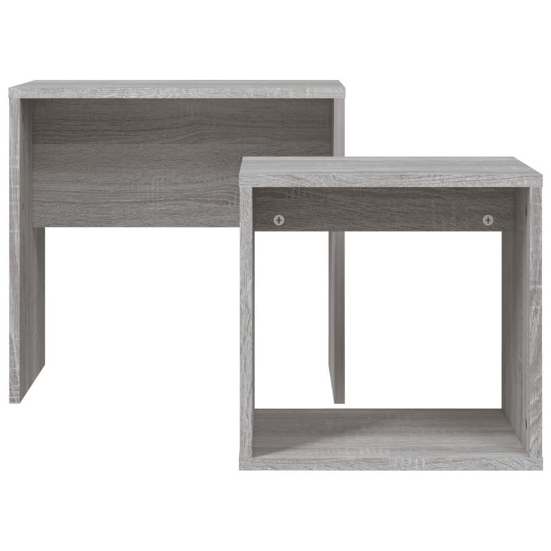 Casa si Gradina - Mobilier - Mese si birouri - Masute de cafea - Mese suprapuse de cafea, 2 buc, sonoma gri, lemn prelucrat - Infinity.ro