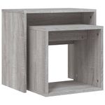 Casa si Gradina - Mobilier - Mese si birouri - Masute de cafea - Mese suprapuse de cafea, 2 buc, sonoma gri, lemn prelucrat - Infinity.ro