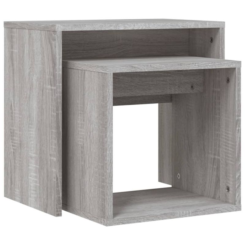 Casa si Gradina - Mobilier - Mese si birouri - Masute de cafea - Mese suprapuse de cafea, 2 buc, sonoma gri, lemn prelucrat - Infinity.ro