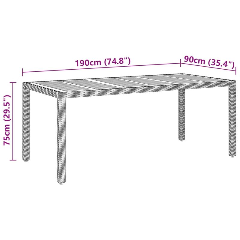 Casa si Gradina - Gradina si terasa - Mobilier exterior - Seturi mobila gradina - Set mobilier de gradina, 7 piese, gri, poliratan - Infinity.ro