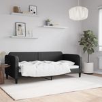 Casa si Gradina - Mobilier - Paturi si accesorii - Paturi - Cadru de pat, negru, 90x190 cm, material textil - Infinity.ro