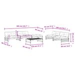 Casa si Gradina - Gradina si terasa - Mobilier exterior - Seturi mobila gradina - Set mobilier relaxare gradina&perne 6 piese alb lemn masiv pin - Infinity.ro