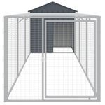 Petshop - Accesorii petshop - Culcusuri si custi - Tarcuri si colivii - Cotet de pui cu tarc antracit 117x405x123 cm otel galvanizat - Infinity.ro