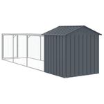Petshop - Accesorii petshop - Culcusuri si custi - Tarcuri si colivii - Cotet de pui cu tarc antracit 117x405x123 cm otel galvanizat - Infinity.ro