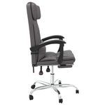 Casa si Gradina - Mobilier - Scaune si fotolii - Scaune - Scaun de birou rabatabil cu masaj, gri, piele ecologica - Infinity.ro