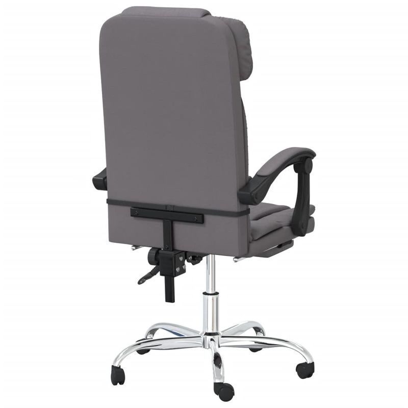 Casa si Gradina - Mobilier - Scaune si fotolii - Scaune - Scaun de birou rabatabil cu masaj, gri, piele ecologica - Infinity.ro