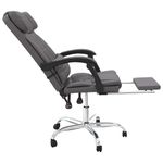 Casa si Gradina - Mobilier - Scaune si fotolii - Scaune - Scaun de birou rabatabil cu masaj, gri, piele ecologica - Infinity.ro