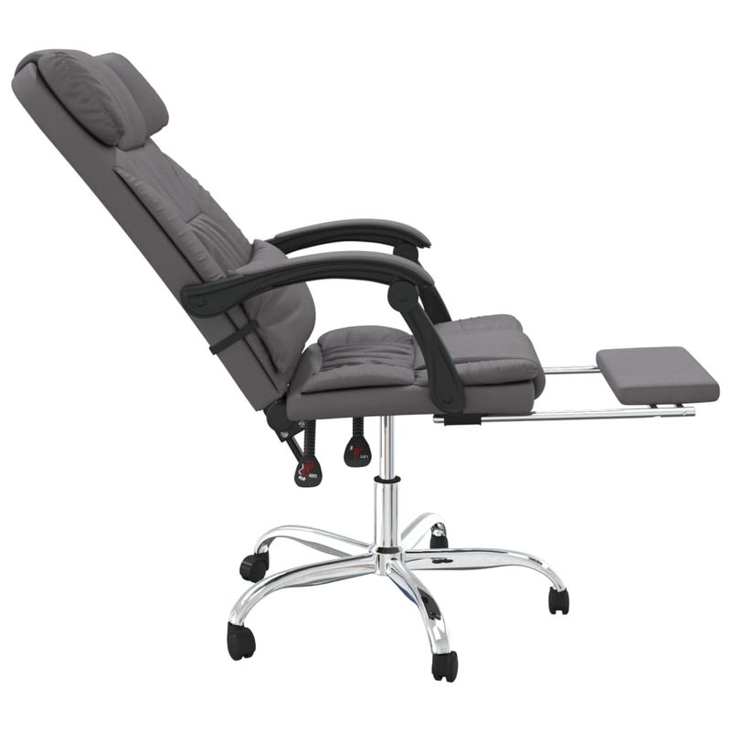 Casa si Gradina - Mobilier - Scaune si fotolii - Scaune - Scaun de birou rabatabil cu masaj, gri, piele ecologica - Infinity.ro