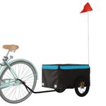 Sport si Outdoor - Ciclism - Accesorii pentru biciclete - Remorci biciclete - Remorca pentru biciclete, negru și albastru, 30 kg, fier, mărime 120x54x44 cm - Infinity.ro