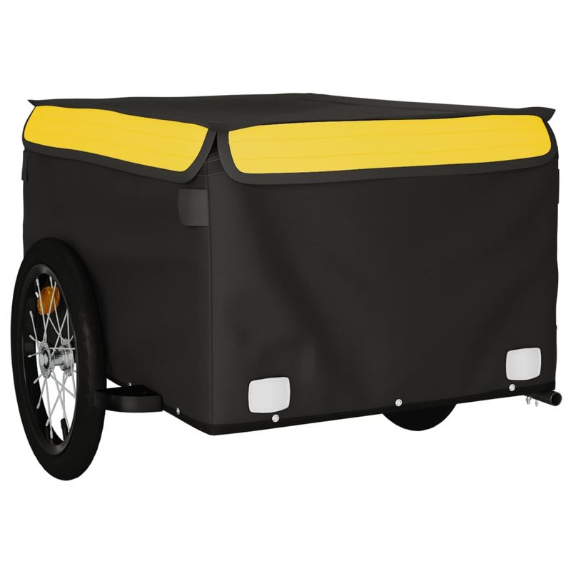 Sport si Outdoor - Ciclism - Accesorii pentru biciclete - Remorci biciclete - Remorca pentru biciclete, negru și galben, 45 kg, fier, mărime 124x62.5x52 cm - Infinity.ro