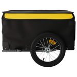 Sport si Outdoor - Ciclism - Accesorii pentru biciclete - Remorci biciclete - Remorca pentru biciclete, negru și galben, 45 kg, fier, mărime 124x62.5x52 cm - Infinity.ro