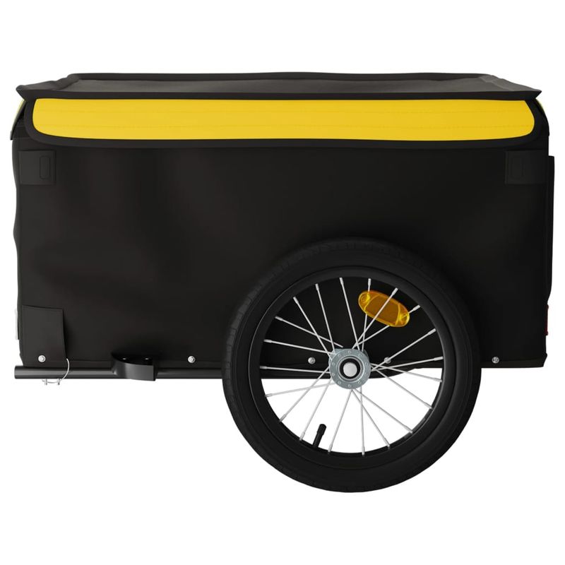 Sport si Outdoor - Ciclism - Accesorii pentru biciclete - Remorci biciclete - Remorca pentru biciclete, negru și galben, 45 kg, fier, mărime 124x62.5x52 cm - Infinity.ro