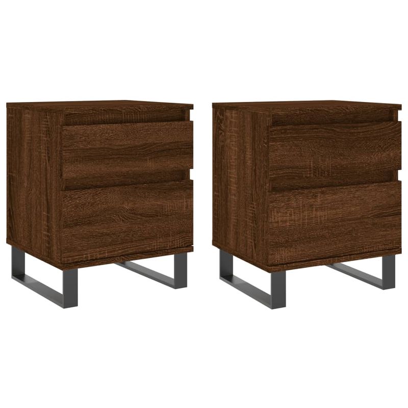 Casa si Gradina - Mobilier - Comode si corpuri - Noptiere - Noptiere, 2 buc., stejar maro, 40x35x50 cm, lemn compozit - Infinity.ro