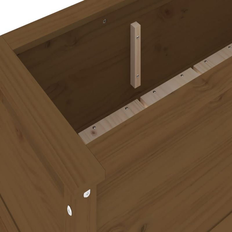 Casa si Gradina - Gradinarit si plante - Plante si ghivece - Ghivece si suporturi - Strat inaltat gradina maro miere 119,5x40x39 cm lemn masiv pin - Infinity.ro