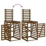 Casa si Gradina - Mobilier - Organizare si depozitare - Cosuri de gunoi - Depozitare pubela gunoi, maro, 84x90x128,5 cm lemn masiv de pin - Infinity.ro