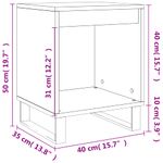 Casa si Gradina - Mobilier - Comode si corpuri - Noptiere - Noptiere, 2 buc., stejar fumuriu, 40x35x50 cm, lemn compozit - Infinity.ro