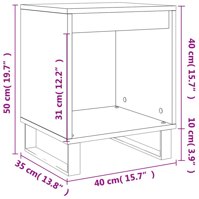 Casa si Gradina - Mobilier - Comode si corpuri - Noptiere - Noptiere, 2 buc., stejar fumuriu, 40x35x50 cm, lemn compozit - Infinity.ro