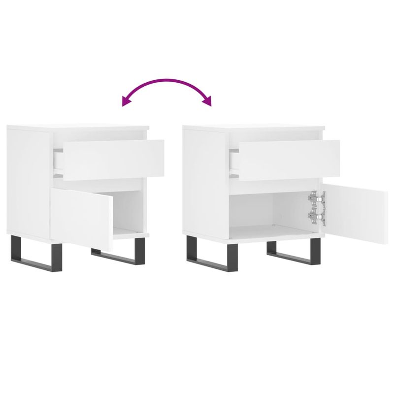 Casa si Gradina - Mobilier - Comode si corpuri - Noptiere - Noptiera, alb, 40x35x50 cm, lemn prelucrat - Infinity.ro