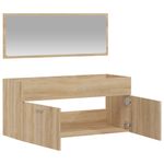 Casa si Gradina - Mobilier - Mobilier baie - Comode baie - Dulap de baie cu oglinda, stejar sonoma, lemn prelucrat - Infinity.ro