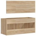 Casa si Gradina - Mobilier - Mobilier baie - Comode baie - Dulap de baie cu oglinda, stejar sonoma, lemn prelucrat - Infinity.ro