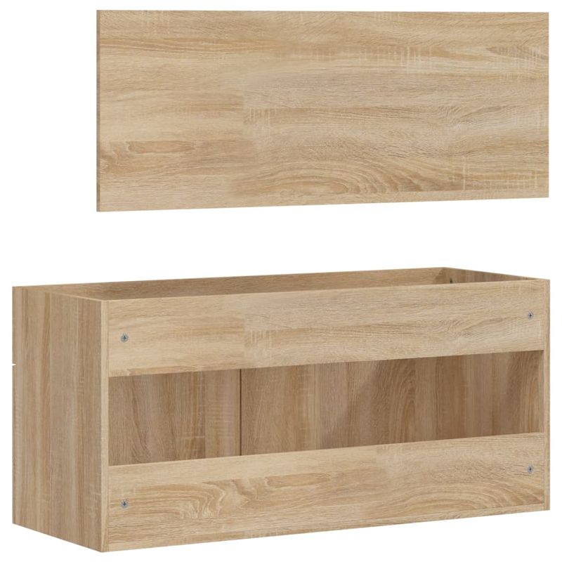 Casa si Gradina - Mobilier - Mobilier baie - Comode baie - Dulap de baie cu oglinda, stejar sonoma, lemn prelucrat - Infinity.ro