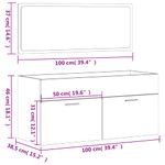 Casa si Gradina - Mobilier - Mobilier baie - Comode baie - Dulap de baie cu oglinda, stejar sonoma, lemn prelucrat - Infinity.ro
