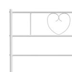 Casa si Gradina - Mobilier - Paturi si accesorii - Paturi - Cadru de pat metalic cu tablie, alb, 140x190 cm - Infinity.ro