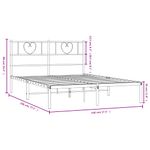 Casa si Gradina - Mobilier - Paturi si accesorii - Paturi - Cadru de pat metalic cu tablie, alb, 140x190 cm - Infinity.ro