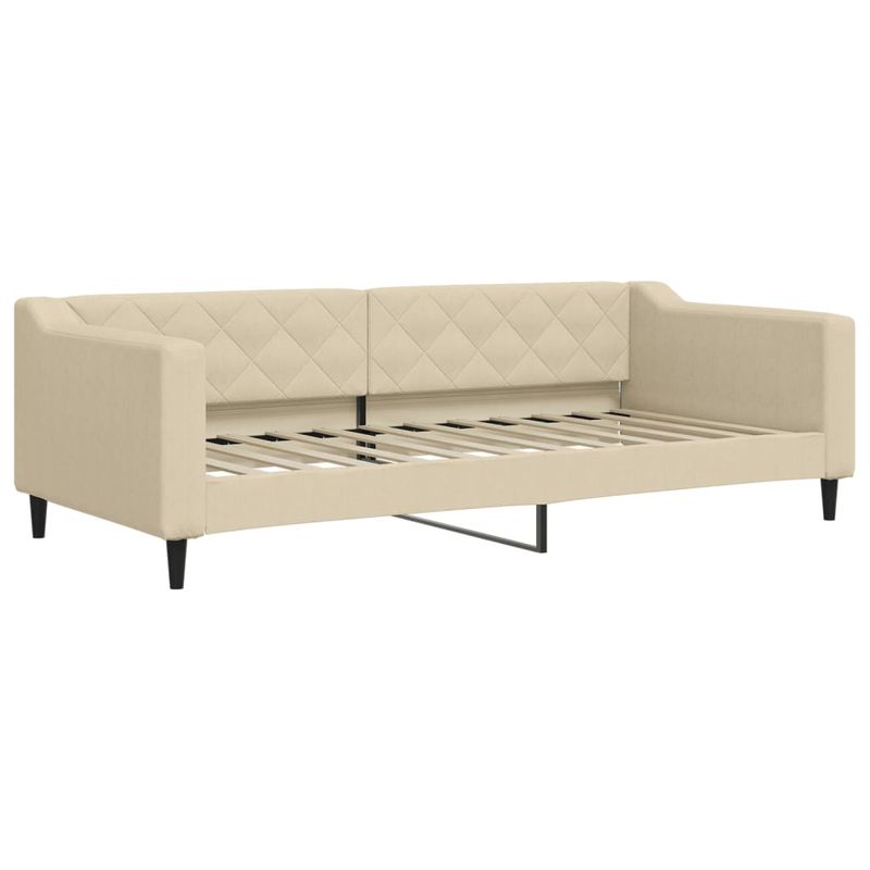 Casa si Gradina - Mobilier - Paturi si accesorii - Paturi - Pat de zi cu saltea, crem, 90x200 cm, textil - Infinity.ro