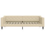 Casa si Gradina - Mobilier - Paturi si accesorii - Paturi - Pat de zi cu saltea, crem, 90x200 cm, textil - Infinity.ro