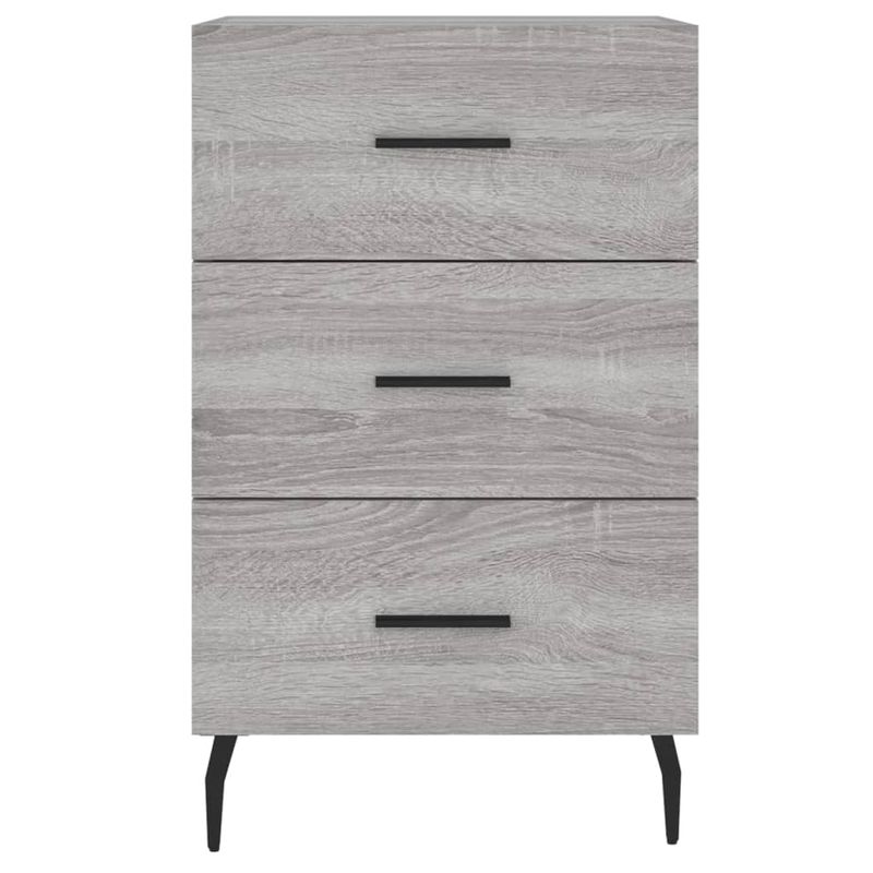 Casa si Gradina - Mobilier - Comode si corpuri - Noptiere - Noptiera, gri sonoma, 40x40x66 cm, lemn compozit - Infinity.ro