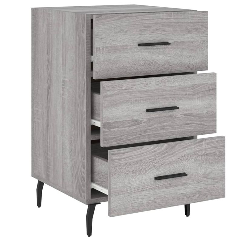 Casa si Gradina - Mobilier - Comode si corpuri - Noptiere - Noptiera, gri sonoma, 40x40x66 cm, lemn compozit - Infinity.ro
