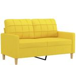 Casa si Gradina - Mobilier - Seturi de mobilier - Seturi living - Set de canapele cu perne, 2 piese, galben deschis, textil - Infinity.ro