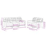 Casa si Gradina - Mobilier - Seturi de mobilier - Seturi living - Set de canapele cu perne, 2 piese, galben deschis, textil - Infinity.ro
