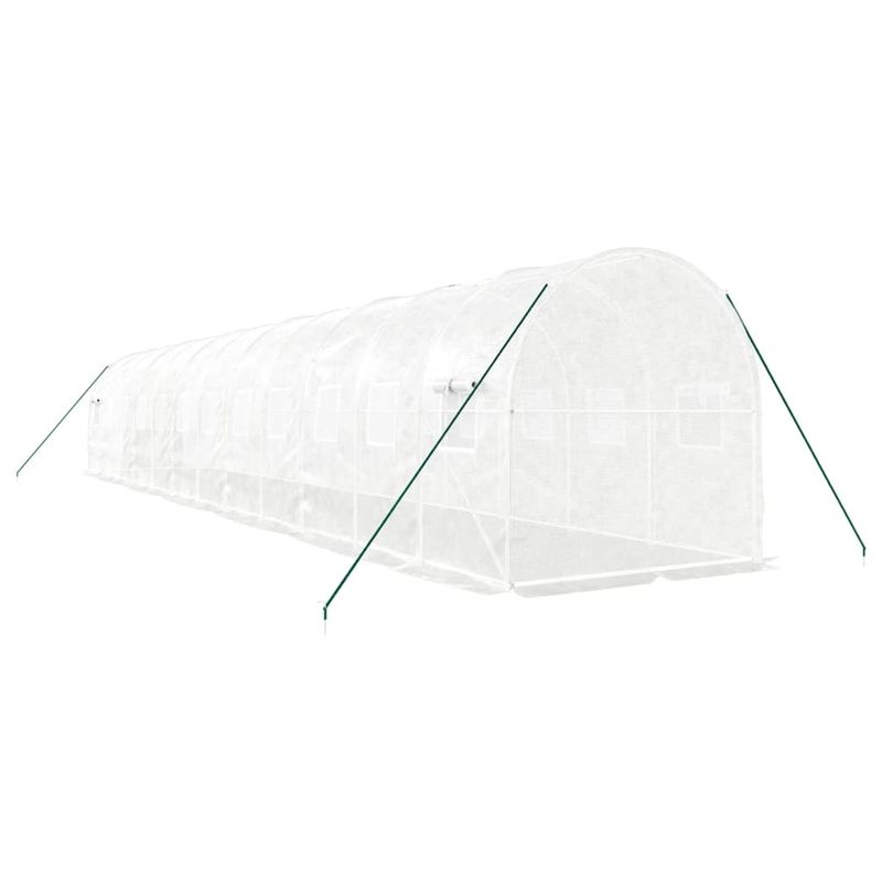 Casa si Gradina - Gradinarit si plante - Sere si solarii - Sera cu cadru din otel, alb, 24 m², 12x2x2 m - Infinity.ro