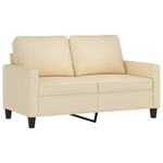 Casa si Gradina - Mobilier - Seturi de mobilier - Seturi living - Set de canapele cu perne, 2 piese, crem, textil - Infinity.ro